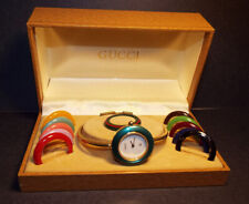 1100-L GUCCI Women's Watch Interchangeable Bezels 12 Colors w Box & New Battery for sale  Sparrow Bush