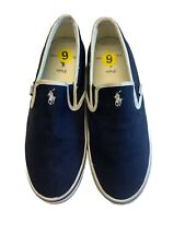 POLO RALPH LAUREN Azul Marino Pony Logotipo Tenis Sin Cordones Zapatos Hombre 9B segunda mano  Embacar hacia Argentina