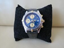 Breitling Chronomat Steel & 18K Gold Chronograph Blue Dial 39mm Automatic Watch comprar usado  Enviando para Brazil