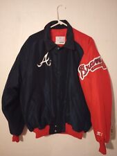 Vintage Atlanta Braves Jacket Mens Large Starter Snap Red  USA FREE SHIPPING  for sale  Ormond Beach