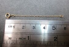 Y sólido 2,25" 14 k Extensor de cadena de seguridad dorado de 1,2 mm de ancho con cierre de resorte de 5 mm segunda mano  Embacar hacia Argentina