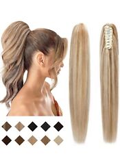 SEGO Claw Clip Ponytail Extension Human Hair Clip in Ponytail Hair Extensions... for sale  Shipping to South Africa