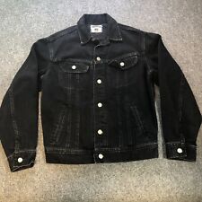 Jaqueta jeans masculina Lee média preta vintage caminhoneiro motociclista 100% algodão, usado comprar usado  Enviando para Brazil