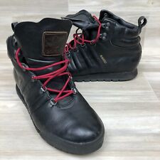 Usado, Bota de caminhada Adidas Jake Blauvelt masculina tamanho 10 couro preto renda vermelha impermeável comprar usado  Enviando para Brazil