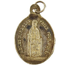 Medalha de prata antiga Notre Dame des Miracles De Tours argentina, usado comprar usado  Enviando para Brazil