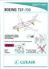 Safety card luxair d'occasion  Châteauneuf-en-Thymerais