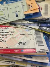 Huge list of Birmingham City Used Ticket Stubs - Choose from Drop Down Menu H&A, used for sale  BIRMINGHAM