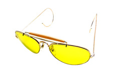 Vintage Metal Amarillo Lente Aviador Disparo Gafas De Reparto De Re segunda mano  Embacar hacia Argentina