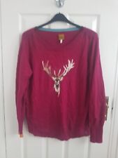 Joules burgundy deer for sale  BURNTWOOD