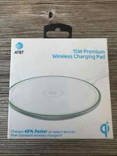 AT&T 15W Premium Wireless Cellphone Charger Pad White 40% Faster Charging, used for sale  Shipping to South Africa