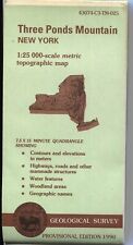 Mapa topográfico USGS THREE PONDS MOUNTAIN - Nova York - 1990 provisório - 25K - comprar usado  Enviando para Brazil