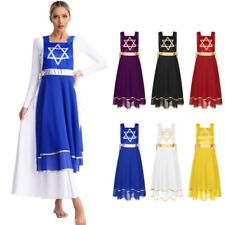 Womens Worship Praise Dance Dress Tunic Sides Split Overlay Dress Dancewear for sale  Shipping to South Africa