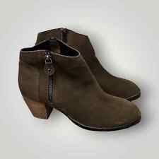 DIBA Shoes Womens 9M Brown Booties Leather Upper Ankle Boots Festive Western for sale  Shipping to South Africa
