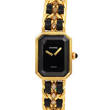 Usado, Relógio feminino CHANEL Premiere tamanho L H0001 vintage quartzo mostrador preto 90223819 comprar usado  Enviando para Brazil