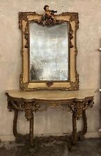 Deslumbrante mesa e espelho console francês antigo, século XIX comprar usado  Enviando para Brazil