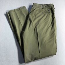 Pantalones Polo Ralph Lauren para hombre 36x34 verde oliva chino elásticos sarga recta, usado segunda mano  Embacar hacia Mexico