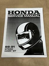 Usado, Manual de taller de servicio de reparación de fábrica de 3 orificios 88-91 Honda NT650 HAWK GT 650 Bros RC31 segunda mano  Embacar hacia Argentina