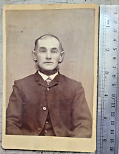 Antique Cabinet Photo- Creepy looking Guy Post Mortem-Moline, Ills. for sale  Shipping to South Africa