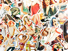 50 Sexy Retro Girl Pin Up Women Vinyl Skateboard Stickers - Fast US Shipping for sale  Billings