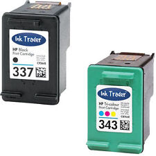 HP 337 Black & 343 Colour Ink Cartridges for Photosmart C4180 Inkjet Printer for sale  Shipping to South Africa