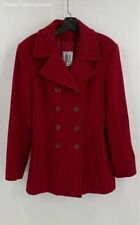 womens long red wool coat for sale  South San Francisco