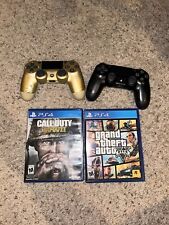 Used, Sony PlayStation 4 Controller Game Bundle PS4 DualShock 4 Wireless Gold for sale  Shipping to South Africa