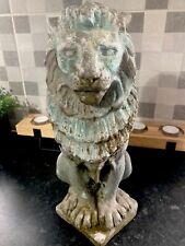 Vintage Stone (reconstituted) Lion Garden Ornament Approx 14” for sale  Shipping to South Africa
