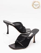 RRP€650 JIMMY CHOO Rome Thong Sandals US10 EU40 UK7 Heel Openwork Made in Italy for sale  Shipping to South Africa