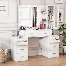 PAKASEPT Makeup Vanity Desk with Mirror and 3-Color Lights, Large Vanity Desk wi for sale  Shipping to South Africa