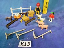 Antiguo Lote De Playmobil Set: granja, valla, pollos, cerdos, herramientas, perros agricultores K13, usado segunda mano  Embacar hacia Spain