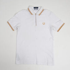 Camisa polo Fred Perry Miles Kane com zíper OURO BRANCO P, usado comprar usado  Enviando para Brazil