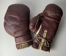 Luvas de boxe vintage/antigas Everlast ET14N 14 oz couro caverna do homem comprar usado  Enviando para Brazil