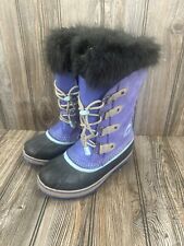 SOREL Youth KIDS Joan of Arctic PURPLE withfaux fur WATERPROOF WINTER BOOTS US 4 for sale  Shipping to South Africa