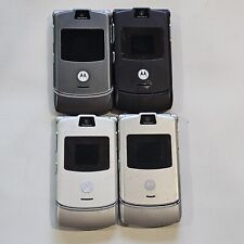 Lote de 4 teléfonos celulares Motorola RAZR negros gris plateados segunda mano  Embacar hacia Argentina