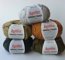 Balls knitting wool merino tweed katia no. 310,411,410,402,301, 80 m 50 gr til salg  Sendes til Denmark