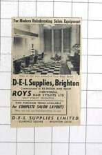 1959 D E L Suppliers Of Modern Hairdressing Salon Equipment, Brighton, used for sale  Shipping to South Africa