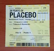 Biglietto concerto placebo usato  Milano