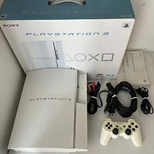 Usado, PLAYSTATION 3 (80 GB) Blanco Cerámico PS3 SONY Juego Consola Caja Set segunda mano  Embacar hacia Argentina