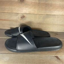Nike Benassi Swoosh Hombres Talla 13 Zapatos Negro Slip On Slide Sandalias segunda mano  Embacar hacia Mexico