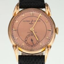 Ulysses Nardin relógio de vento manual cronômetro ouro rosa 18k com pulseira de couro comprar usado  Enviando para Brazil