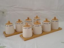 Spice jars wooden for sale  CARDIFF