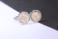 Used, Silver Threepence Coin Cufflinks -Choose The Year -Birthday Gift - Heads & Tails for sale  Shipping to South Africa