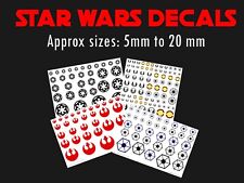 Larger Star Wars decals  / water transfers for model making and gaming, used for sale  Shipping to South Africa