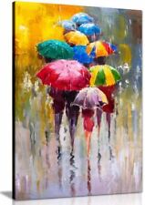 Umbrellas colourfull painting for sale  LONDON