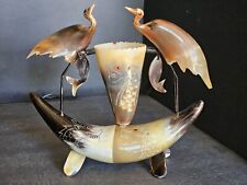 Carved horn art for sale  Littleton