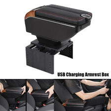 1X Car Dual Opening Armrest Box Central Console 7-USB Charging Cup Mount Storage, used for sale  Rowland Heights