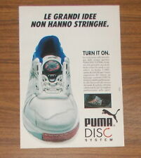 Sapatos esportivos vintage 1992 PUMA DISC SYSTEM - LIGUE anúncio impresso italiano comprar usado  Enviando para Brazil