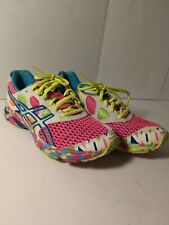 TÊNIS DE CORRIDA FEMININO 9 ASICS GEL NOOSA TRI 7 ROSA AMARELO AZUL T264N SUPER LIMPO! comprar usado  Enviando para Brazil