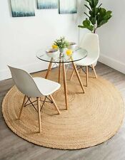 Rug Natural Jute Carpet Round Braided Jute Area Rug Farmhouse Rustic Look Rug for sale  Shipping to South Africa