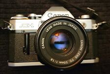 Canon AE-1 35mm SLR Film Camera with Canon FD 50mm  F: 1.8 Prime Lens, used for sale  Shipping to South Africa